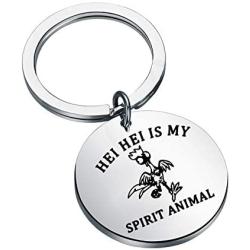 FAADBUK Funny Moana HEI HEI Keychain HEI HEI Lover Gift Moana HEI HEI are My Spirit Animal Jewelry Gift for Friend Family