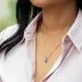 14 Karat White Gold Heart Shape Created Blue Opal Diamond Pendant 14 Karat White Gold Heart Shape Created Blue Opal Diamond Pendant