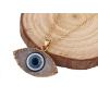 HUNO Classic Turkish Evil Eye Necklace Imitated Druzy Pendant Gold Plated Faith Protection Lucky Jewelry for Women and Girls Party Special Days