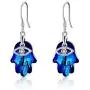 WINNICACA Evil Eye Earrings S925 Sterling Silver Hamsa Hand Blue Crystal Jewelry Lucky Gifts for Women Teens - Mom Gifts WINNICACA Evil Eye Earrings S925 Sterling Silver Hamsa Hand Blue Crystal Jewelry Lucky Gifts for Women Teens - Mom Gifts