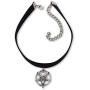 Baphomet Goat Head Satanic Inverted Pentacle Black Velvet Choker Adjustable