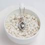 Cremation Necklace Memorial Jewelry Stainless Steel Crystal Pendant Locket Keepsake Urn Necklace for Ashes