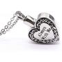New Always with Me Heart Cremation Jewelry Pendant Urn Keepsake Necklace for Ashes,Locket Stainless Steel Keepsake Waterproof Memorial Pendant for Love,with Tools and Box