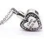 New Always with Me Heart Cremation Jewelry Pendant Urn Keepsake Necklace for Ashes,Locket Stainless Steel Keepsake Waterproof Memorial Pendant for Love,with Tools and Box