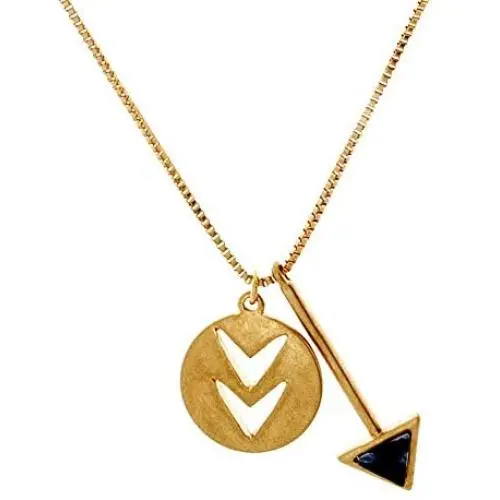 Cate & Chloe Jacqueline Confident Necklace, Unique Arrowhead Triangle Indian Style Yellow Gold Necklaces for Women, Fashion Statement Necklace for Girls, Arrow Head Pendant Necklaces Cate & Chloe Jacqueline Confident Necklace, Unique Arrowhead Triangle Indian Style Yellow Gold Necklaces for Women, Fashion Statement Necklace for Girls, Arrow Head Pendant Necklaces