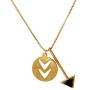 Cate & Chloe Jacqueline Confident Necklace, Unique Arrowhead Triangle Indian Style Yellow Gold Necklaces for Women, Fashion Statement Necklace for Girls, Arrow Head Pendant Necklaces