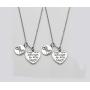 BEAUTY CHARM Silver Pinky Promise Necklaces or Key Chains Set Pinky Swear Always in My Heart