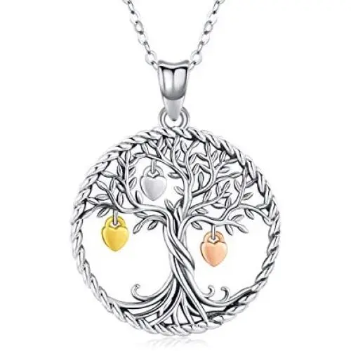 Tree of Life Necklace for Women Girls, 925 Sterling Silver Pendant''Fruit of Life'' Fine Jewelry Gifts for Wife, Mum and Girlfriend Tree of Life Necklace for Women Girls, 925 Sterling Silver Pendant''Fruit of Life'' Fine Jewelry Gifts for Wife, Mum and Girlfriend
