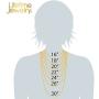 Lifetime Jewelry 4mm Diamond Cut Curb Link Chain Necklace 24k Real Gold Plated