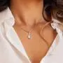 FANCIME October Birthstone Sterling Silver Created Opal Necklace Earrings Stud Hoop Dangle Cubic Zirconia CZ Fire Opal Halo Teardrop Pendant Fine Jewelry Gifts for Women Girls