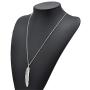 Aineecy Large Feather Pendant Necklace Bohemian Simple Metal Feather Long Chain Necklace for Women Girls Jewelry Gifts