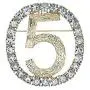 Qiaoqiao Number Five Pin Brooch Crystal Lucky Hollow-Out Digit 5 Pearl Chic Brooches Fashion Rhinestones Breastpin for Banquet Bouquet Women Girls Men Jewelry Qiaoqiao Number Five Pin Brooch Crystal Lucky Hollow-Out Digit 5 Pearl Chic Brooches Fashion Rhinestones Breastpin for Banquet Bouquet Women Girls Men Jewelry