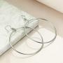 Sterling Silver/Rose Gold/Gold Plated Large Hoop Earrings Circle Dangle Drop Earrings for Women 40 50 60mm