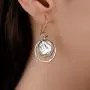 Graduated Circles 925 Sterling Silver and 14k Gold Filled Multi Hoops Dangle Earrings