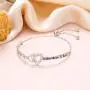 925 Sterling Silver Heart Infinity Bracelet for Women Engraved''I Love You To The Moon And Back'' Adjustable Bracelets for Daughter girlfriend Wife Valentines Day Gifts 925 Sterling Silver Heart Infinity Bracelet for Women Engraved''I Love You To The Moon And Back'' Adjustable Bracelets for Daughter girlfriend Wife Valentines Day Gifts