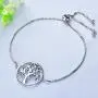 YL 925 Sterling Silver Bracelet Tree of Life Bracelets Cubic Zirconia Created Emerald Tree Jewelry Link Bracelet Gifts YL 925 Sterling Silver Bracelet Tree of Life Bracelets Cubic Zirconia Created Emerald Tree Jewelry Link Bracelet Gifts