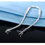 GMESME 18K White Gold Plated 2.0 Round Cubic Zirconia Classic Tennis Bracelet 7.5 Inch for Women Men