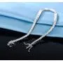 GMESME 18K White Gold Plated 2.0 Round Cubic Zirconia Classic Tennis Bracelet 7.5 Inch for Women Men