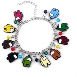 Game Themed Among Us Charms Themed 8'' Friendship Bracelets for Teens Girl Women Charm Bracelet Quality Cosplay Jewelry