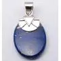 SilverStarJewel Lapis Lazuli Pendant 1.2'' 925 Solid Silver Gems Jewelry