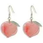 New Japanese Summer Pink Cute Peach Long Earrings for Women Fruit Earring Party Jewelry aesthetic Accessories Gifts