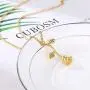 6 Pcs Rose Pendant Flower Necklaces Gold/Silver/Rose Gold Elegant Long Rose Pendant Necklaces for Women Girls Teens Birthday Anniversary Valentines Day Jewelry Gifts