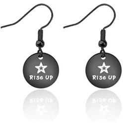 MAOFAED Hamilton Broadway Musical Inspired Gift Inspirational Gift Rise Up Earring Theater Jewelry Gift for Her