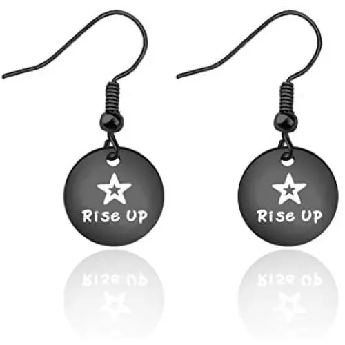 MAOFAED Hamilton Broadway Musical Inspired Gift Inspirational Gift Rise Up Earring Theater Jewelry Gift for Her MAOFAED Hamilton Broadway Musical Inspired Gift Inspirational Gift Rise Up Earring Theater Jewelry Gift for Her