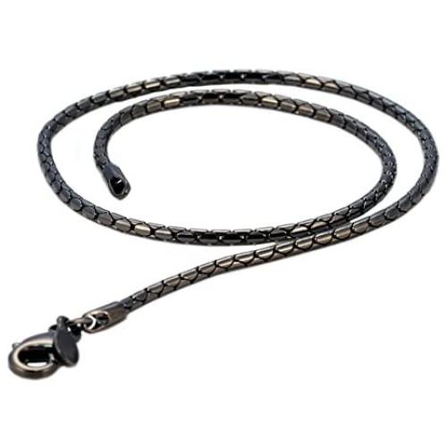 Bico Snake Black Chain Necklace (F100 Black) Tribal Surf Jewelry