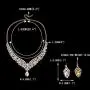 EVER FAITH Austrian Crystal Elegant V-Shaped Teardrop Necklace Earrings Set EVER FAITH Austrian Crystal Elegant V-Shaped Teardrop Necklace Earrings Set