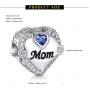 NINGAN I Love Mum Wife Sister Daughter Charms fit Pandora Charms Bracelets, 925 Sterling Silver Charm Bead for Necklaces, Mothers Day Jewelry Gifts for Women Wife Girl Daughter Girlfriend Wedding Anniversary