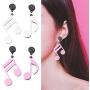 Acrylic Musical Note Stud Earrings Fun Cartoon Asymmetrical Music Note Earrings Punk Note Musical Drop Dangle Earrings for Women Girls