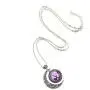 Beautiful Season DIY Moon Pendant Purple Butterfly Pendant Necklace Butterfly Necklace Butterfly Jewelry Gift for Women