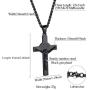 FindChic Men Cross Necklace Christian Crucifix Jewelry Stainless Steel/Black Jesus Christ Lords Prayer Engravable Pendant with 22inch Chain