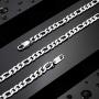 MOWOM Silver Gold Black Color Cuban Link Chain Necklace Water Resistant Mens Stainless Steel Necklace for Women Boys Kids Thin Figaro Necklace Chain with Gift Bag (3.0-8.5mm Wide, 14-36 Inches Long)