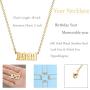 Birthday Year Necklace, 18K Gold Plated Stainless Steel Birth Year Number Pendant Necklace Memorable Anniversary Jewelry for Women Girls