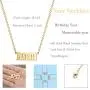 Birthday Year Necklace, 18K Gold Plated Stainless Steel Birth Year Number Pendant Necklace Memorable Anniversary Jewelry for Women Girls