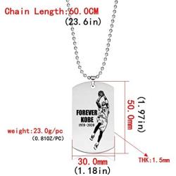KOBE Motivational Gift Basketball Star Memorial Jewelry Stainless Steel Pendant Necklace