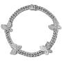 Jacruces 13mm Butterfly Cuban Necklace Miami Butterfly Cuban Link Choker Iced Out Bling Butterfly Chain