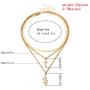 Dainty Multilayer Chain Necklace Gold Plated Lucky Evil Eye Pearl Cross Moon Star Lightning Link Necklace Jewelry for Women