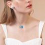 Aurora Tears Elephant Jewelry Women 925 Sterling Silver Crystal Birthstone Animal Elephants Necklace/Earring/Ring Birthday Jewelry