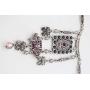 TFJ Women Ethnic Fashion Bling Jewelry Boot Bracelet Antique Silver Metal Chain Shoe Anklet Purple Star Charm
