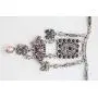 TFJ Women Ethnic Fashion Bling Jewelry Boot Bracelet Antique Silver Metal Chain Shoe Anklet Purple Star Charm