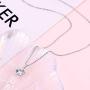 Giuesytic Cubic Zirconia Necklaces for Daughter Granddaughter Niece Necklace Valentines Day for Kids Birthday Gifts with Valentines Day Cards & Gift Box