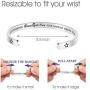 THEMEROL Inspirational Cuff Bangle Bracelet for Women Personalized Stainless Steel Mantra Quote Engraved Motivational Bracelet Jewelry Gift with Hidden Message for Women Teen Girls Her