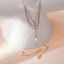 Real 925 Sterling Silver with White Drop-Shape Natural Fresh Water Cultured Pearl Necklace & Dangle Earrings Set