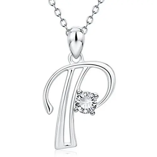 YFN Initial Necklace Sterling Silver Letters 26 Alphabet Pendant Necklace Jewelry YFN Initial Necklace Sterling Silver Letters 26 Alphabet Pendant Necklace Jewelry