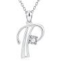 YFN Initial Necklace Sterling Silver Letters 26 Alphabet Pendant Necklace Jewelry