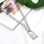 Lock Necklace for Women Men Lock Chain Necklace Gold Padlock Necklace Punk Necklace Jewelry Gift