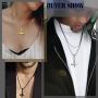 Hipunk Inverted Cross Necklace Mens 316L Stainless Steel Upside Down Cross Pendant 18k Gold/Black Gun Plated Religious Jewelry